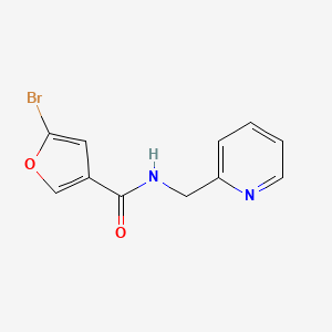 molecular formula C11H9BrN2O2 B7470690 5-bromo-N-(pyridin-2-ylmethyl)furan-3-carboxamide 