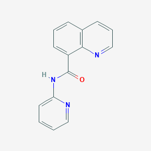 molecular formula C15H11N3O B7470713 N-pyridin-2-ylquinoline-8-carboxamide 