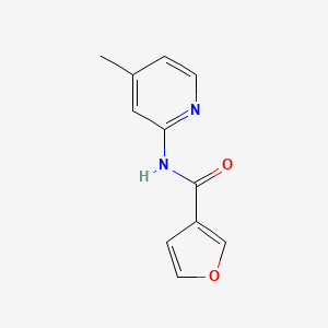 molecular formula C11H10N2O2 B7470730 N-(4-methylpyridin-2-yl)furan-3-carboxamide 