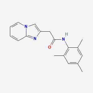 molecular formula C18H19N3O B7470779 2-imidazo[1,2-a]pyridin-2-yl-N-(2,4,6-trimethylphenyl)acetamide 