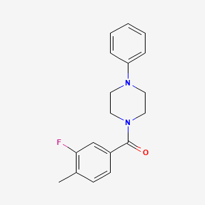 molecular formula C18H19FN2O B7470782 (3-Fluoro-4-methylphenyl)(4-phenylpiperazin-1-yl)methanone 