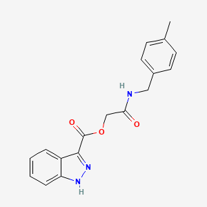 molecular formula C18H17N3O3 B7470785 [2-[(4-methylphenyl)methylamino]-2-oxoethyl] 1H-indazole-3-carboxylate 