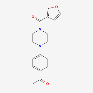 molecular formula C17H18N2O3 B7470791 1-[4-[4-(Furan-3-carbonyl)piperazin-1-yl]phenyl]ethanone 