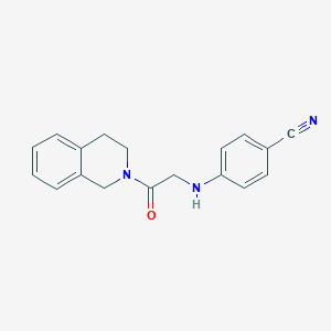 molecular formula C18H17N3O B7470799 4-[[2-(3,4-dihydro-1H-isoquinolin-2-yl)-2-oxoethyl]amino]benzonitrile 