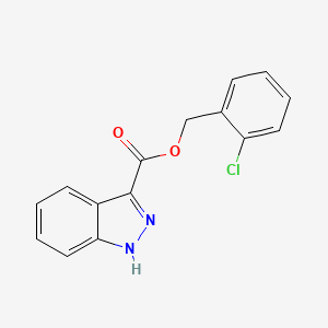 molecular formula C15H11ClN2O2 B7470814 (2-chlorophenyl)methyl 1H-indazole-3-carboxylate 