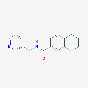 molecular formula C17H18N2O B7470816 N-(pyridin-3-ylmethyl)-5,6,7,8-tetrahydronaphthalene-2-carboxamide 