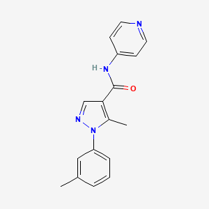 molecular formula C17H16N4O B7470844 5-methyl-1-(3-methylphenyl)-N-pyridin-4-ylpyrazole-4-carboxamide 
