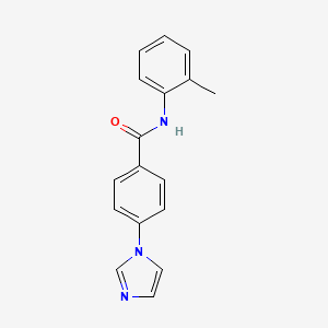 molecular formula C17H15N3O B7470881 4-imidazol-1-yl-N-(2-methylphenyl)benzamide 