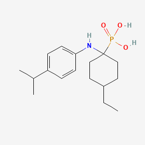 molecular formula C17H28NO3P B7470891 [4-Ethyl-1-(4-propan-2-ylanilino)cyclohexyl]phosphonic acid 