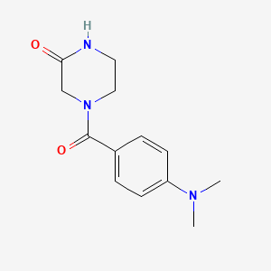 molecular formula C13H17N3O2 B7470923 4-[4-(Dimethylamino)benzoyl]piperazin-2-one 