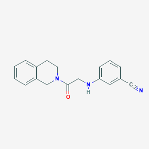molecular formula C18H17N3O B7470927 3-[[2-(3,4-dihydro-1H-isoquinolin-2-yl)-2-oxoethyl]amino]benzonitrile 