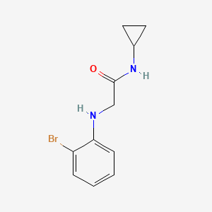 molecular formula C11H13BrN2O B7470933 2-(2-bromoanilino)-N-cyclopropylacetamide 