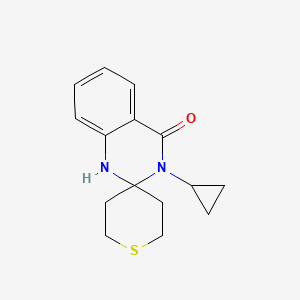 molecular formula C15H18N2OS B7470949 3-cyclopropylspiro[1H-quinazoline-2,4'-thiane]-4-one 