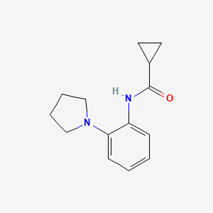 molecular formula C14H18N2O B7470955 N-(2-pyrrolidin-1-ylphenyl)cyclopropanecarboxamide 