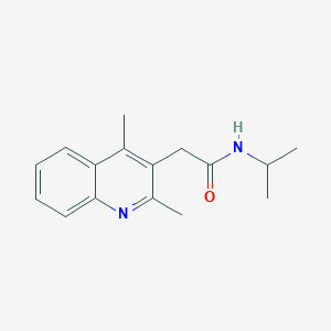 molecular formula C16H20N2O B7470957 2-(2,4-dimethylquinolin-3-yl)-N-propan-2-ylacetamide 