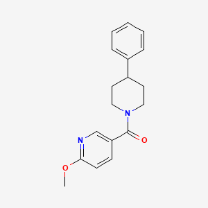 molecular formula C18H20N2O2 B7470970 (6-Methoxypyridin-3-yl)-(4-phenylpiperidin-1-yl)methanone 