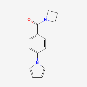 molecular formula C14H14N2O B7470976 Azetidin-1-yl-(4-pyrrol-1-ylphenyl)methanone 
