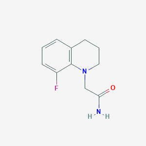 molecular formula C11H13FN2O B7470979 2-(8-fluoro-3,4-dihydro-2H-quinolin-1-yl)acetamide 