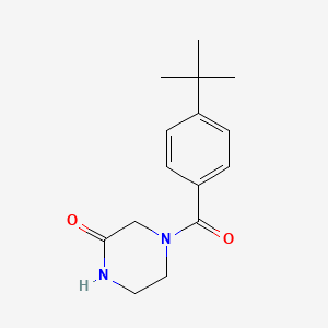 molecular formula C15H20N2O2 B7470991 4-(4-Tert-butylbenzoyl)piperazin-2-one 