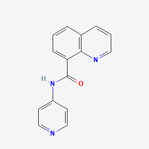 molecular formula C15H11N3O B7470999 N-pyridin-4-ylquinoline-8-carboxamide 