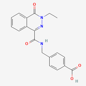 molecular formula C19H17N3O4 B7471059 4-[[(3-Ethyl-4-oxophthalazine-1-carbonyl)amino]methyl]benzoic acid 