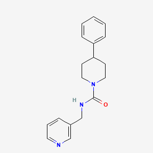 molecular formula C18H21N3O B7471061 4-phenyl-N-(pyridin-3-ylmethyl)piperidine-1-carboxamide 