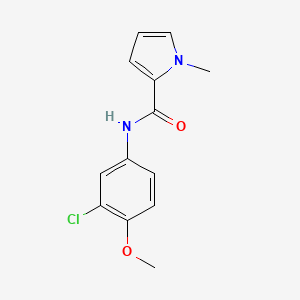 molecular formula C13H13ClN2O2 B7471082 N-(3-chloro-4-methoxyphenyl)-1-methylpyrrole-2-carboxamide 