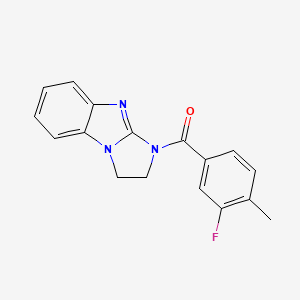 molecular formula C17H14FN3O B7471090 1,2-Dihydroimidazo[1,2-a]benzimidazol-3-yl-(3-fluoro-4-methylphenyl)methanone 