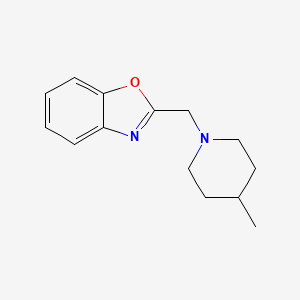 molecular formula C14H18N2O B7471096 2-[(4-Methylpiperidin-1-yl)methyl]-1,3-benzoxazole 