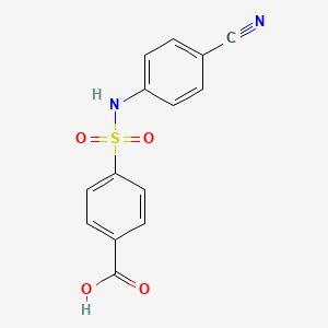 molecular formula C14H10N2O4S B7471102 4-[(4-Cyanophenyl)sulfamoyl]benzoic acid 