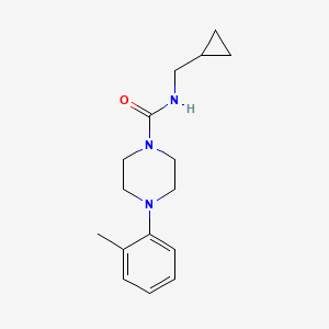 molecular formula C16H23N3O B7471127 N-(cyclopropylmethyl)-4-(2-methylphenyl)piperazine-1-carboxamide 