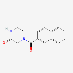 molecular formula C15H14N2O2 B7471132 4-(Naphthalene-2-carbonyl)piperazin-2-one 