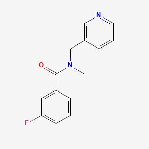 molecular formula C14H13FN2O B7471145 3-fluoro-N-methyl-N-(pyridin-3-ylmethyl)benzamide 