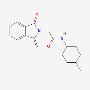 molecular formula C18H22N2O2 B7471159 N-(4-methylcyclohexyl)-2-(1-methylidene-3-oxoisoindol-2-yl)acetamide 