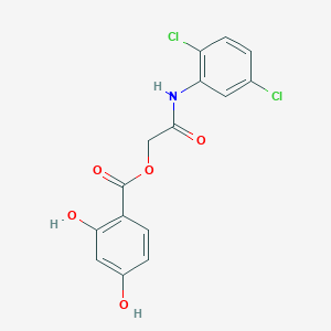 molecular formula C15H11Cl2NO5 B7471162 [2-(2,5-Dichloroanilino)-2-oxoethyl] 2,4-dihydroxybenzoate 