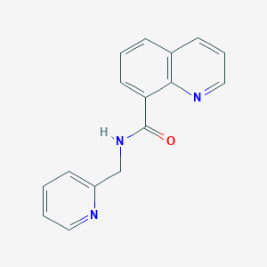 molecular formula C16H13N3O B7471164 N-(pyridin-2-ylmethyl)quinoline-8-carboxamide 