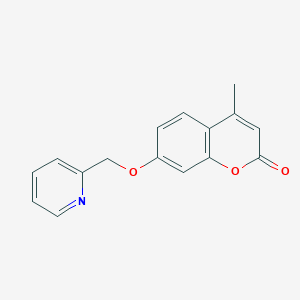 molecular formula C16H13NO3 B7471168 4-Methyl-7-(pyridin-2-ylmethoxy)chromen-2-one 
