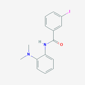 molecular formula C15H15IN2O B7471171 N-[2-(dimethylamino)phenyl]-3-iodobenzamide 