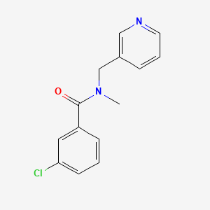 molecular formula C14H13ClN2O B7471177 3-chloro-N-methyl-N-(pyridin-3-ylmethyl)benzamide 