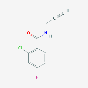 molecular formula C10H7ClFNO B7471197 2-chloro-4-fluoro-N-prop-2-ynylbenzamide 
