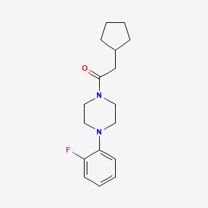 molecular formula C17H23FN2O B7471216 2-Cyclopentyl-1-[4-(2-fluorophenyl)piperazin-1-yl]ethanone 