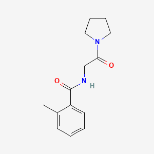 molecular formula C14H18N2O2 B7471250 2-methyl-N-(2-oxo-2-pyrrolidin-1-ylethyl)benzamide 