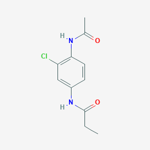 molecular formula C11H13ClN2O2 B7471258 N-(4-acetamido-3-chlorophenyl)propanamide 