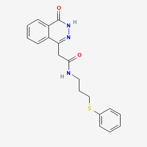 molecular formula C19H19N3O2S B7471276 2-(4-oxo-3H-phthalazin-1-yl)-N-(3-phenylsulfanylpropyl)acetamide 
