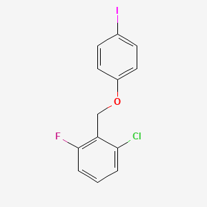 molecular formula C13H9ClFIO B7471284 1-Chloro-3-fluoro-2-[(4-iodophenoxy)methyl]benzene 