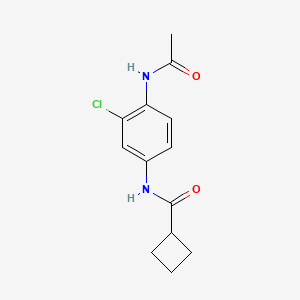 molecular formula C13H15ClN2O2 B7471286 N-(4-acetamido-3-chlorophenyl)cyclobutanecarboxamide 