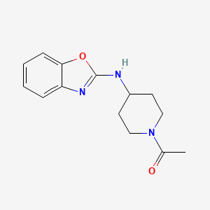 molecular formula C14H17N3O2 B7471288 1-[4-(1,3-Benzoxazol-2-ylamino)piperidin-1-yl]ethanone 