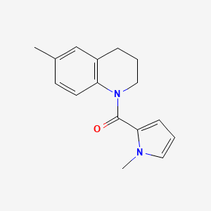 molecular formula C16H18N2O B7471301 (6-methyl-3,4-dihydro-2H-quinolin-1-yl)-(1-methylpyrrol-2-yl)methanone 