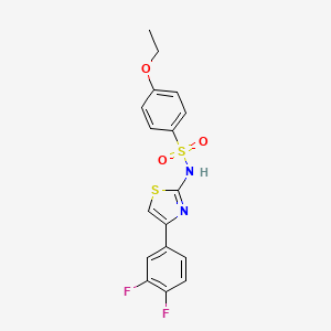 molecular formula C17H14F2N2O3S2 B7471313 N-[4-(3,4-difluorophenyl)-1,3-thiazol-2-yl]-4-ethoxybenzenesulfonamide 