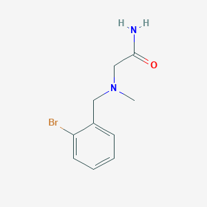 molecular formula C10H13BrN2O B7471319 2-[(2-Bromophenyl)methyl-methylamino]acetamide 